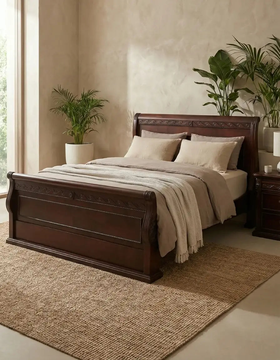 Cama Anastasia 1.60 Madera Oscura 609