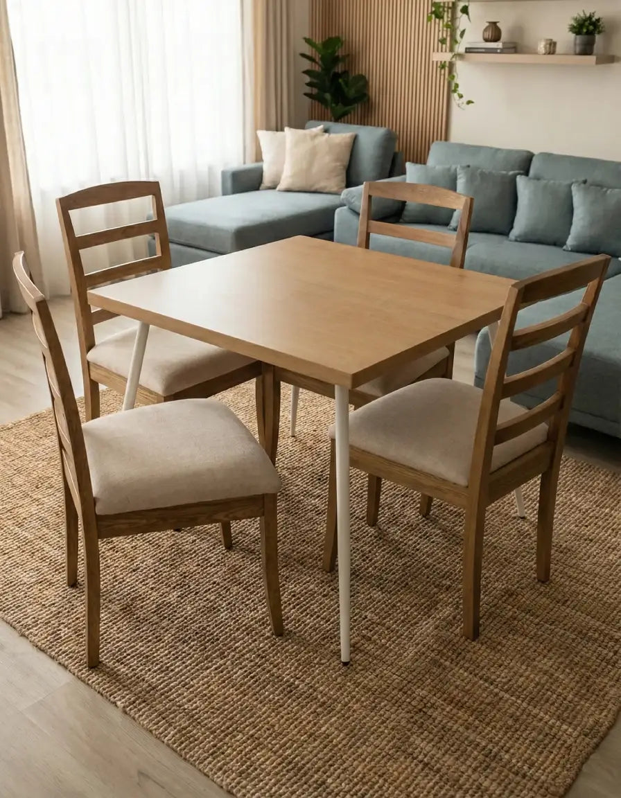 Comedor Nórdico 4 Puestos Natural