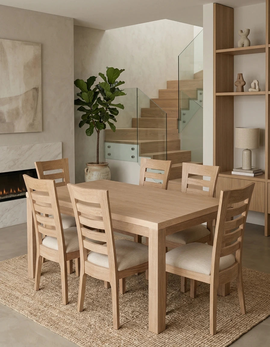 Comedor Chayini 6 Puestos Sin Pintar