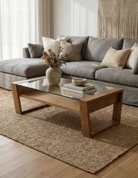Mesa Centro Bel con Vidrio