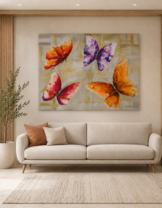 Obra (cuadro) Mariposa 160x160 Berriley